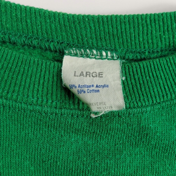 Vtg 80's Woman's Saint Patricks Day "Irish Girls" Front Graphic Pull Over - Picture 3 of 11